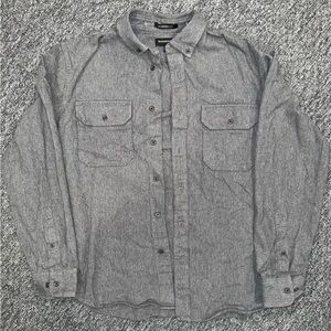 Banana Republic Flannel Button Down. Gray. Mens Large (L). NWOT.